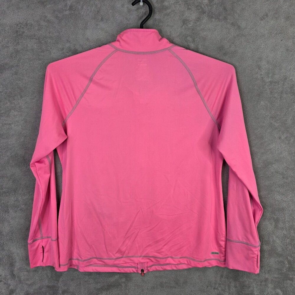 Womens Danskin Now Pink Semi Fitted Full Zip Track Jacket Polyester Stretch XXL - Picture 3 of 6